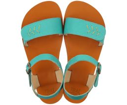 OUTLET Barefoot sandals VIBE V2 - Golden Turquoise